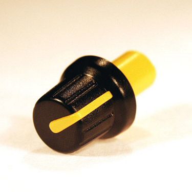 Gałka N4P CZARNA WSKAŹNIK ŻÓŁTY