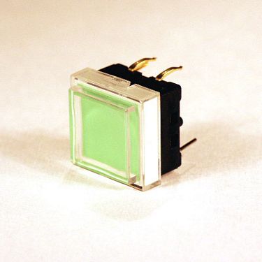 Przełącznik przyciskany podświetlany M1-3-3 GREEN = ST-12-303FC-G