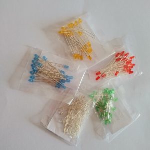 MIX DIODY LED 3MM 5 kolorów 100szt