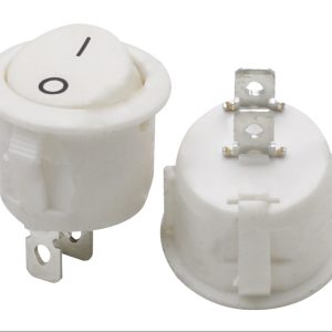 PRZEŁĄCZNIK OKRĄGŁY XW-602 6A 250V ON-OFF BIAŁY