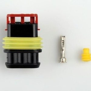 Złącze 3-styk. Euro-wtyk szcz. z uszczelkami (1kpl