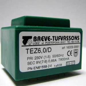 Transformator TEZ 6/D 230/9V
