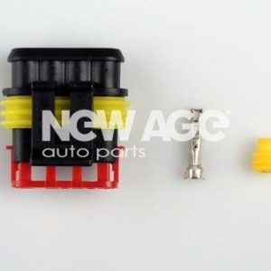 Wtyk złącza 4-stykowe Euro z uszczelk. 1kpl 1