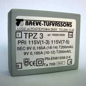 Transformator TPZ 3/D 115/9-9V