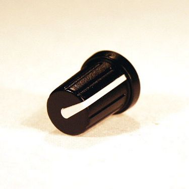 Gałka N-9 CZARNA WSKAŹNIK BIAŁY OŚ 6MM