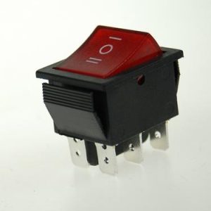 Przełącznik C1570/IRS-203 ON-OFF-ON 2tory czerwony