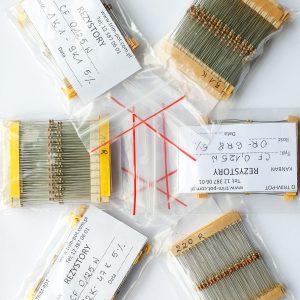 Zestaw rezystorów węglowych 0.125W  990szt.